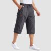 Men's Cotton Cargo Shorts - Below Knee Stretch Work Shorts